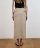 Dehebe Minimal Cotton Long Skirt [Beige]