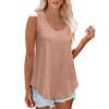 Women's Round Neck Loose Sleeveless T-Shirt Top