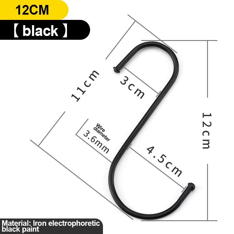 5/10pcs S-Shape Hook Stainless Steel Clothes Bags Towels Hanging Rack Multi-function Kitchen Bedroom S Hooks Railing Hanger