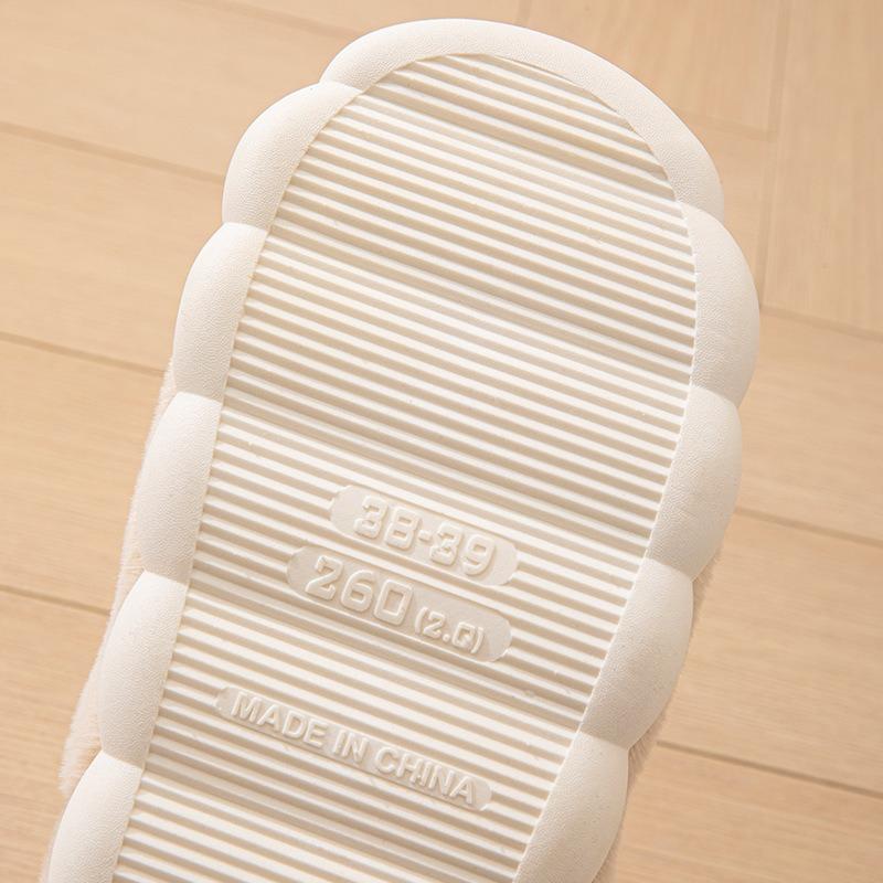 Mushroom shoes cotton slippers women autumn and winter indoor home dormitory non-slip warm cute plush bag heel cotton shoes