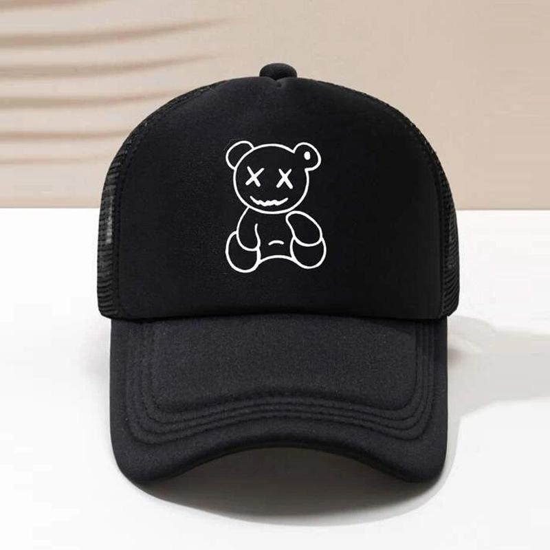 Shien Spring And Autumn Trend Personalized Bear Baseball Hat, Casual Versatile Sunshade Cold Warm Hat