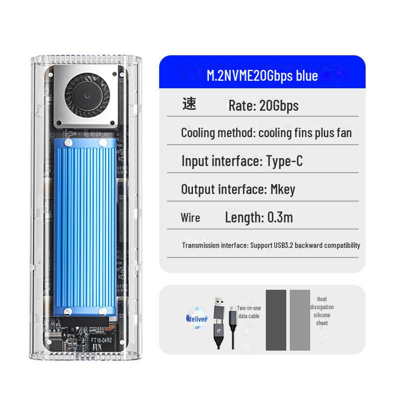 

Orico USB4 M.2 NVMe External SSD Enclosure with Thunderbolt 4/3 Compatibility and Fan Cooling
