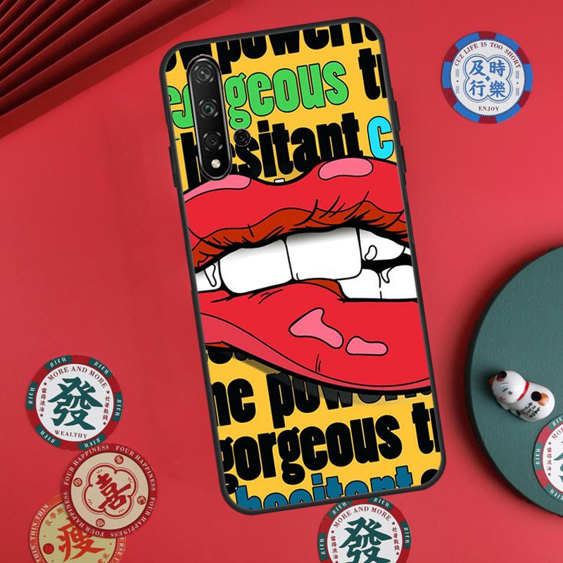 Sexy Lips KISS For Huawei Nova Y73 Y72 Y90 Y70 Y60 Y91 Y61 12s 12i 11i 8i 9 10 SE P40 Lite P60 P30 Pro Case