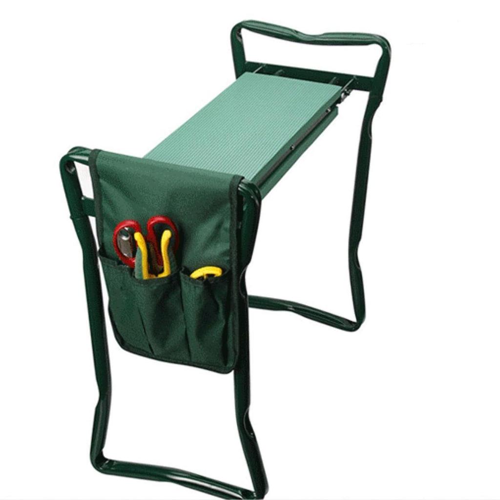 Foldable Garden Kneeler Seat Cleaning Portable Fishing Gardener Stool With 1 Pouch