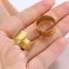 10Pcs 304 Stainless Steel Open Rings Gold Color U-Shaped With Open Loop 6mm 10mm for Men Women Diy Rings Jewelry Making Supplies