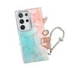 Samsung S25ultra Electroplated Laser Phone Case Suitable for S24plus Feather A56 Pearl Bracelet Hard Set