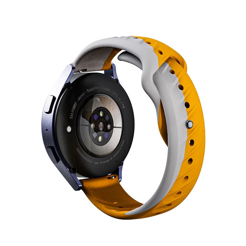 Lightweight Flexible Watch Band FKM Rubber Material Soft Touch Feeling Comfortable Wear All Day Long for Samsung Galaxy Watch