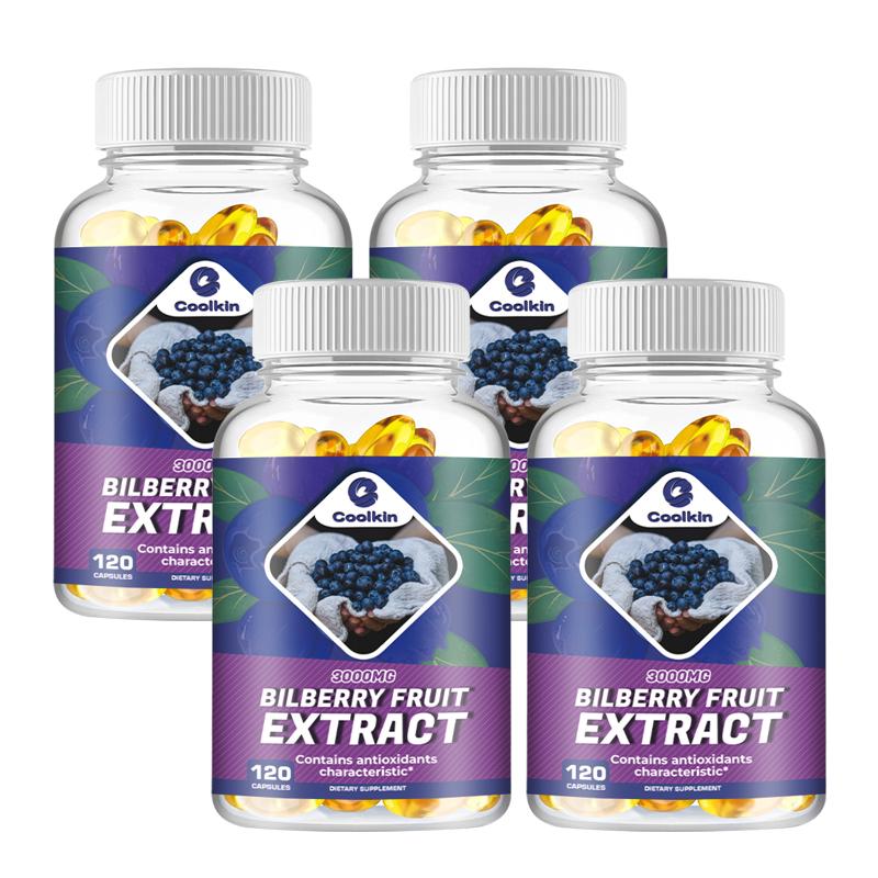 Coolkin - Bilberry Fruit Extract Capsules - Eye Health - Antioxidant Properties