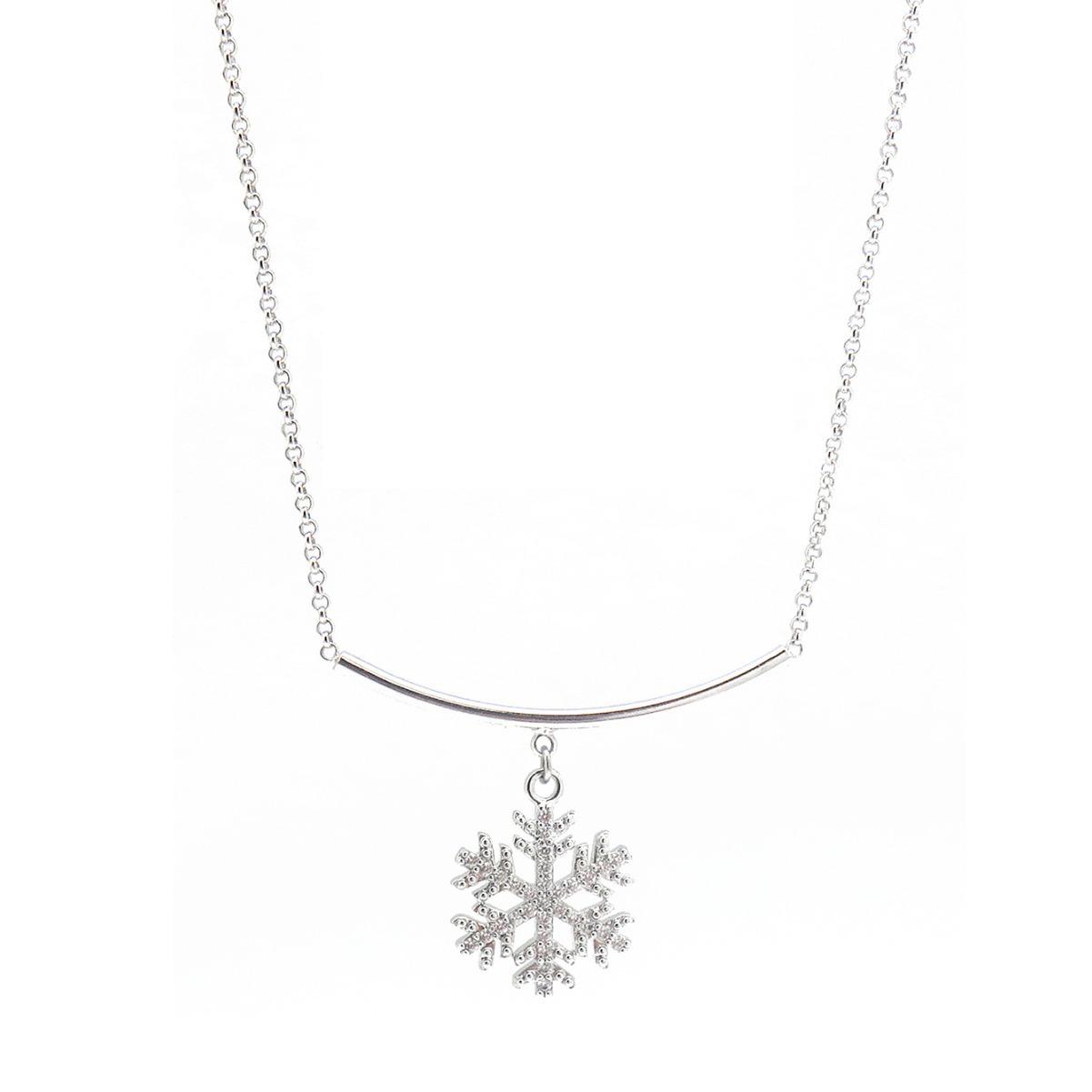 

Новое зимнее ожерелье с подвеской в виде снежинки, персонализированное ожерелье для женщин