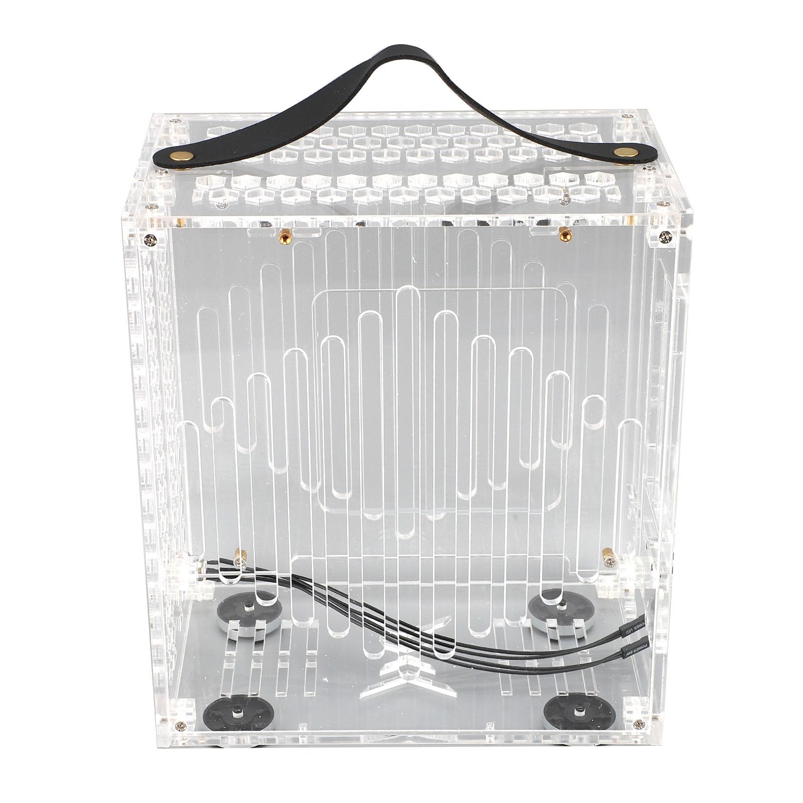 23x20.5x12cm Miniature ITX PC Case Clear Arcylic PC Case Portable   Desktop Computer Case 360 Degree Open Hollow    Case
