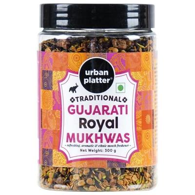 Urban Platter Tradiční gudžarátský královský mukhwas, 300g (Osvěžovač dechu | Trávení | Svačina po jídle | Bohaté na vlákninu)
