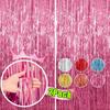 Lot de 2 ou 1 rideaux à franges en aluminium pour décoration de fête, mariage, enterrement de vie de jeune fille, toile de fond murale, cadeaux d'anniversaire