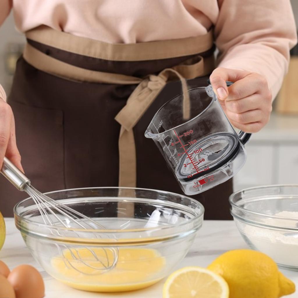 Adjustable Measuring Cup with Scraper-Style Seal Base Adjustable Calculating Cup 4-in-1 Measurement Gadgets Tools for Cooking
