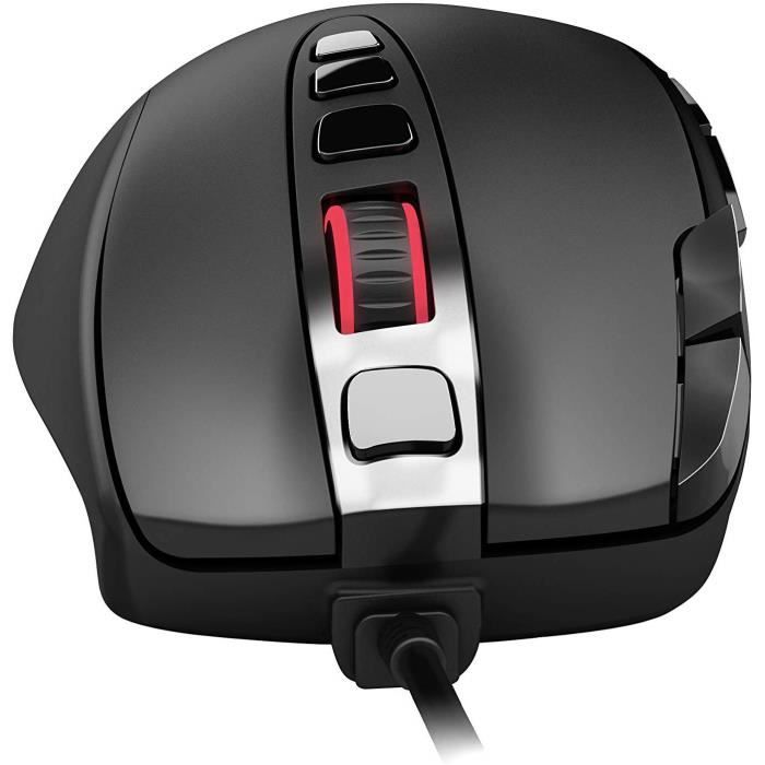 Souris de gaming - lioncast - lm15 - 13 touches programmables - éclairage à del rvb - 6200 dpi