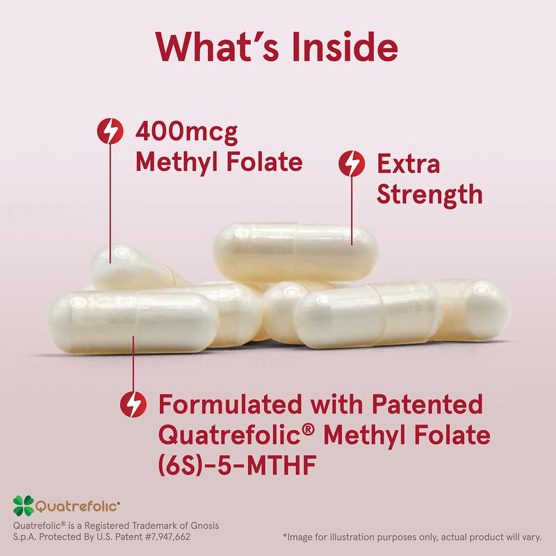 Vegan Methyl Folate, 400 mcg, 60 Veggie Capsules