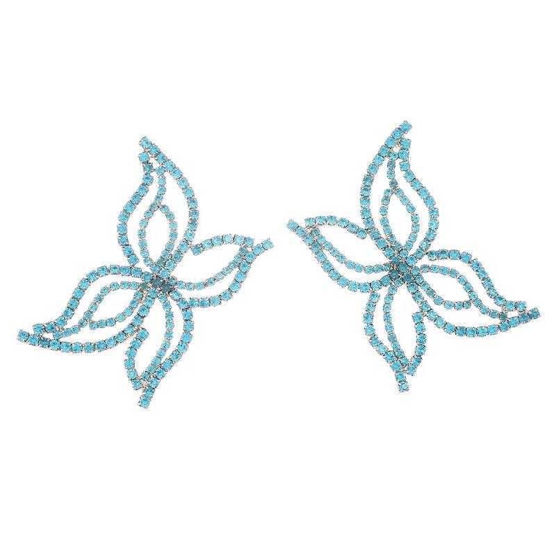 New Butterfly Zircon Earrings women's Korean Jewelry Literary Style Earrings Net Red Temperament Simple New