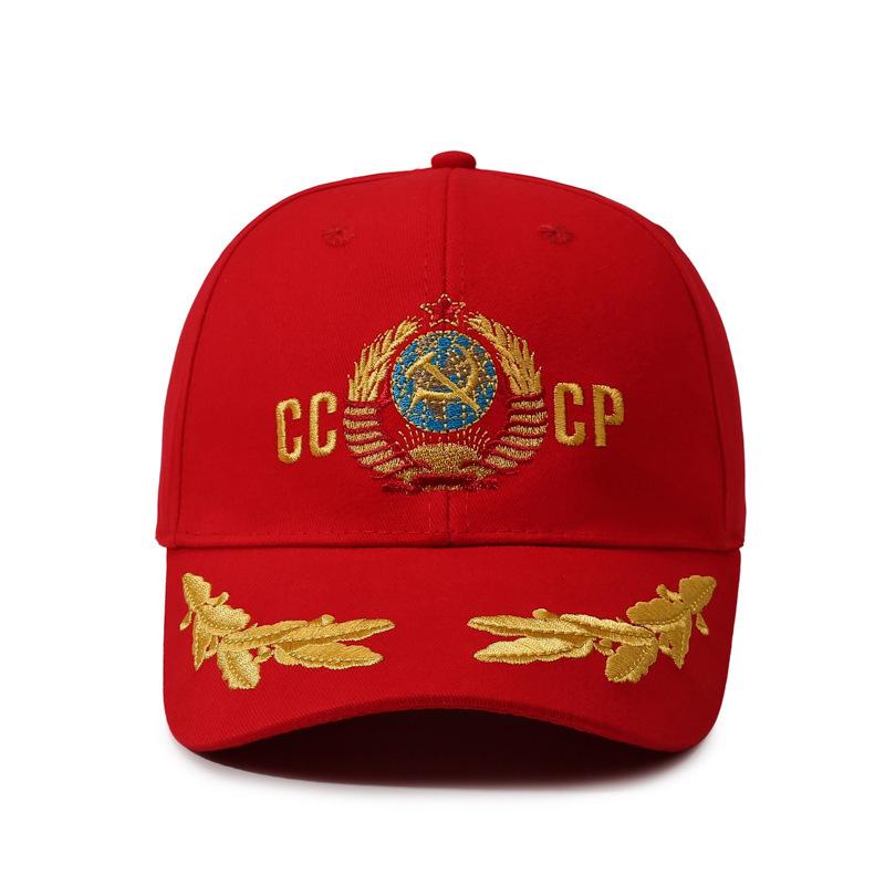 Duck Soviet Sunscreen Outdoor Cotton Baseball Cap Cc Red Tongue Cap Cp Sunshade Revolution Men's and Women's Letter Embroidered Baseball Cap