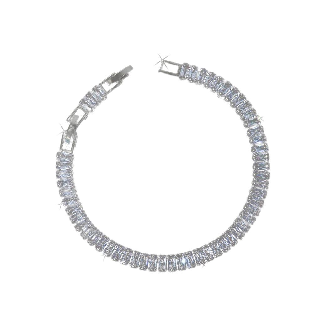 

Женский цирконовый браслет Медные цепочки Браслет Простой Модный Декор для рук Ювелирные изделия для свиданий Подарок на день рождения Ювелирные изделия