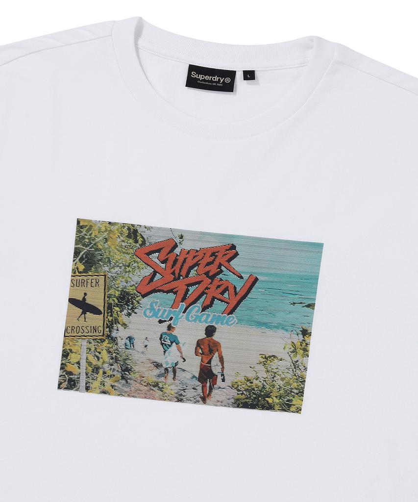 Syupeodeulai Vacation Retro Graphic T-Shirt White