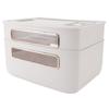 Router Storage Box 2 Layer Dust Proof Multifunctional with Lid Cable Management Router Box for