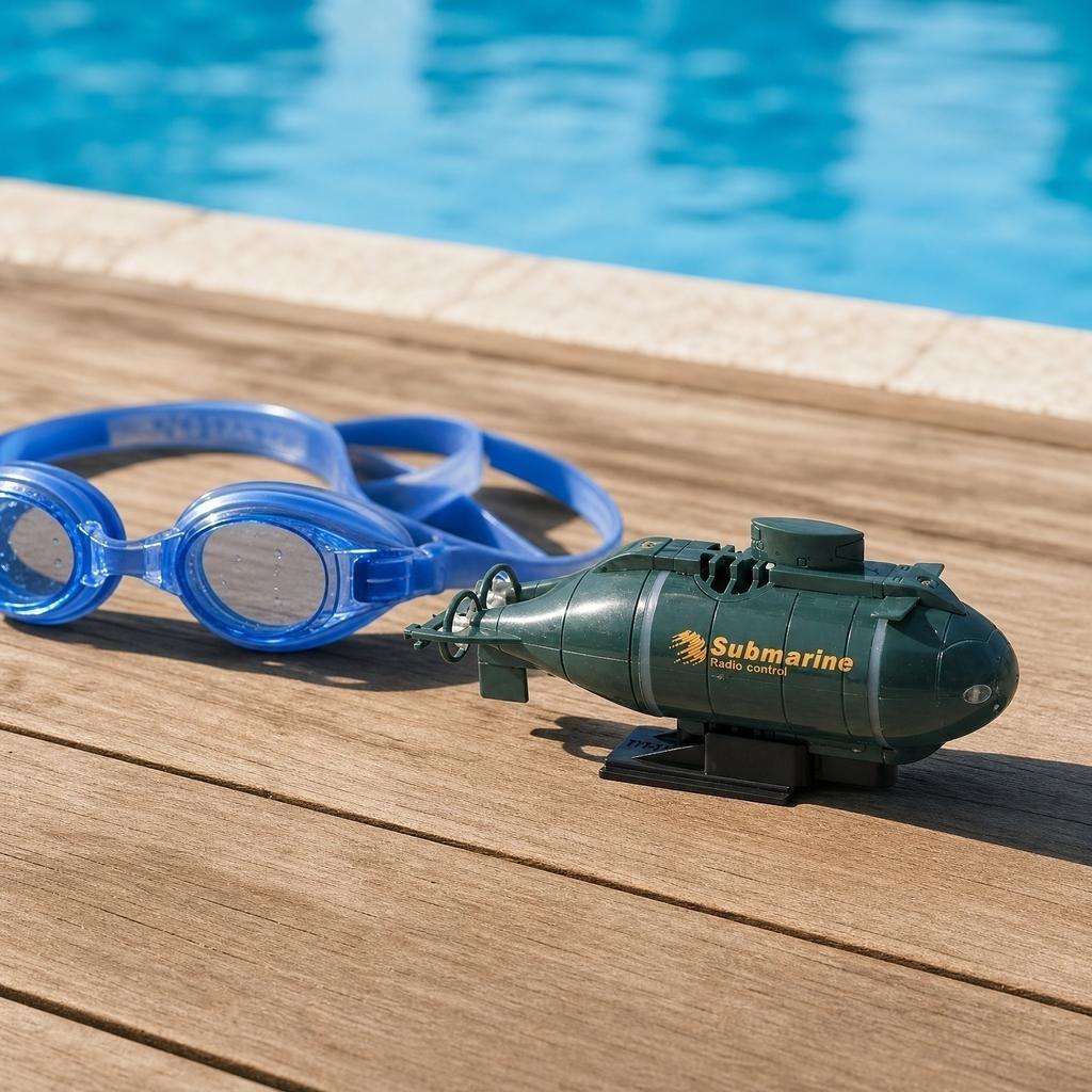 Remote Control Mini Submarine Six Channel Wireless Electric Underwater Toy Boat for Kids Bath Pool Aquarium Play