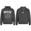Graffiti Letter Print Hooded Sweatshirt Jacket Men Loose Fit Streetwear Long Sleeve Cotton Pullover