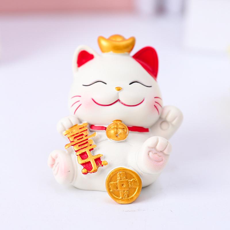 Festive Cat New Year Ornament - Creative Living Room Decoration & Entrance Craft Gift