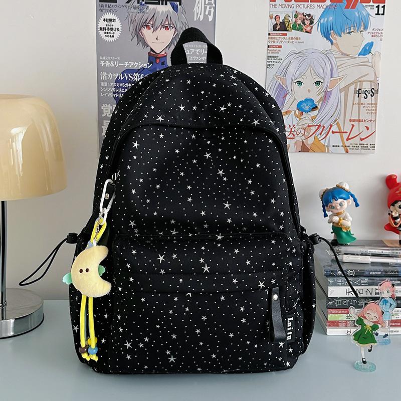 

Легкий однотонный рюкзак для женщин, корейский, универсальный школьный рюкзак для женщин, большой вместимости, для учеников средней школы, рюкзак для компьютера one size fits all чёрный