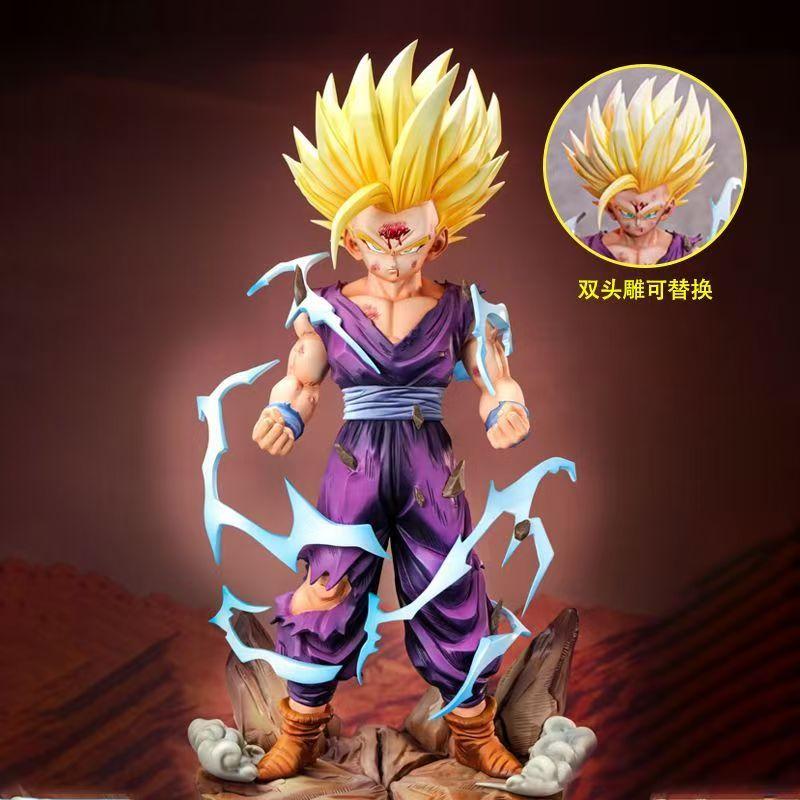 BZ Super Saiyan 2 Gohan Dragon BallZ Infinite Goku SSj3 11.81Inch/30cm Can Be Head Swap Be Move PVC Favorite Battle Figure Toys