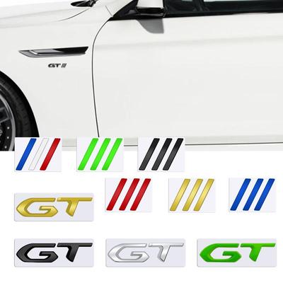 Car Accessories Metal GT Grille Emblem Rear Trunk Body Badge Sticker For Peugeot Decorative Strips 208 508 308 5008 2008 3008