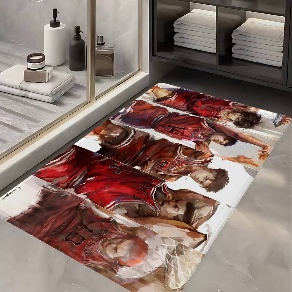 Basketball Anime S-Slam D-Dunk Bathroom Mat Kids Room Bedroom Decoration Balcony Anti-Slip Doormat Living Room Welcome Rug
