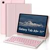 Samsung Tablet A9 Plus 11 Protective Leather Keyboard Case with Backlit Bluetooth and Pen Slot A11+