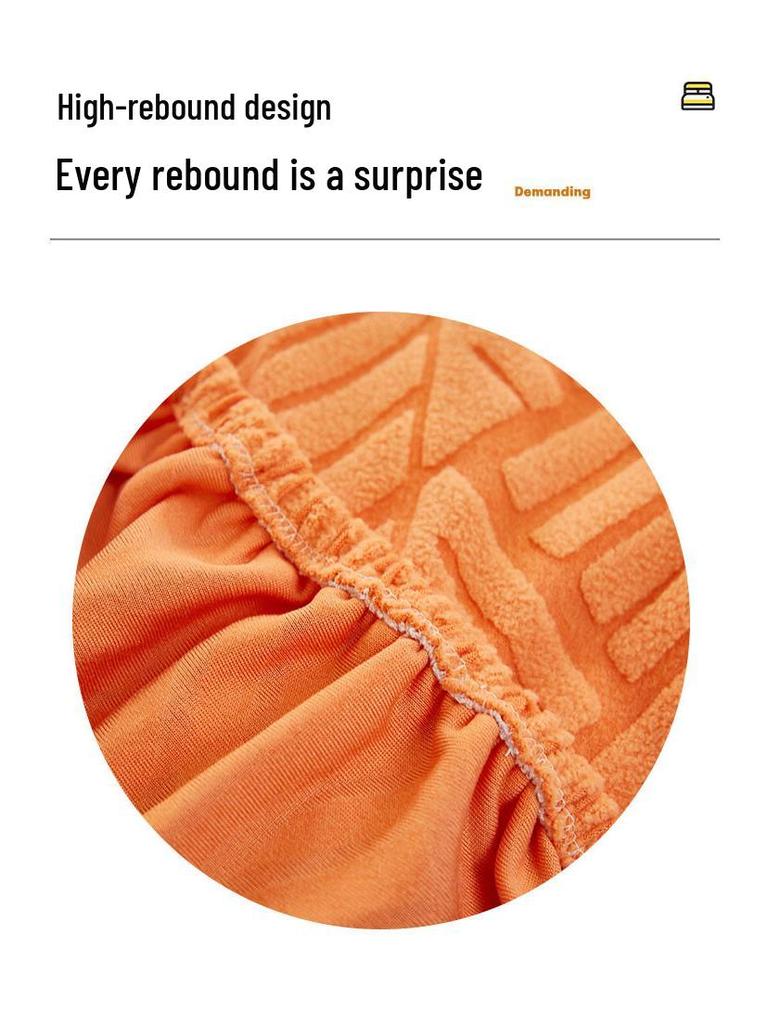 2024 Jacquard Full Headboard Cover, Thick & Solid Color