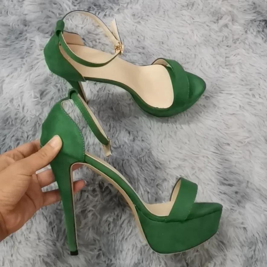 Women Sandals Summer Sexy Crystal Flash Open Toes 14cm Supper High Heels Patent Leather Nighclub Platform Party Wedding Shoes