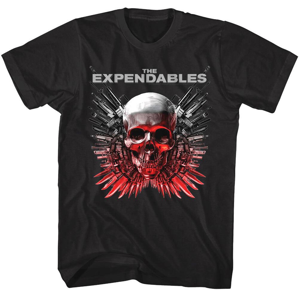 

Expendables Skull and Guns Logo Men039;s T Shirt Knives Weapons Arsenal Unisex T-Shirt XXL