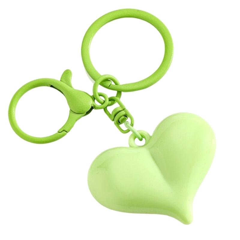 Sturdy Scratch Proof Acrylic Heart Keychain In Candy Color for Keys or Bag Charm