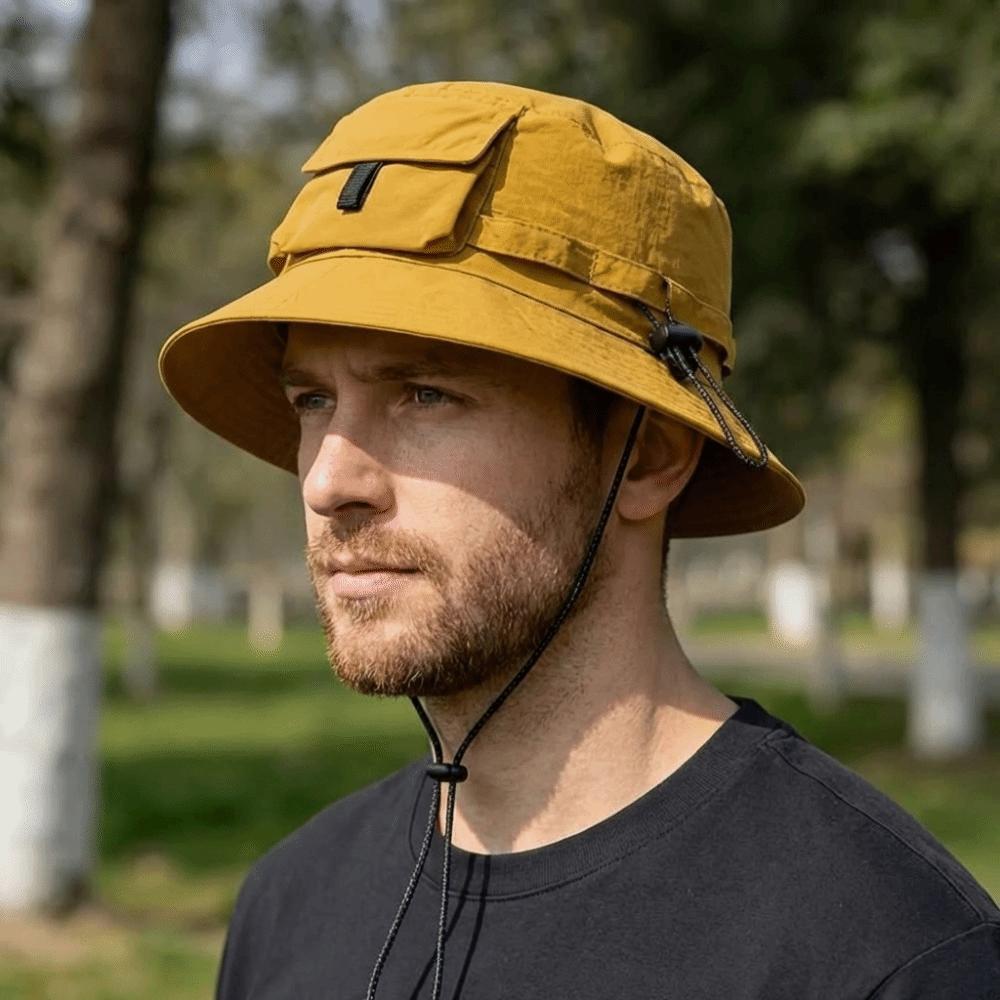 Pocket Design Foldable Bucket Hat Anti-UV Sun Protection Hat  Sunscreen Cap