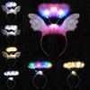 Girls Angel Wing Halos LED Hairband for Woman Halloween Concerts Party Headband