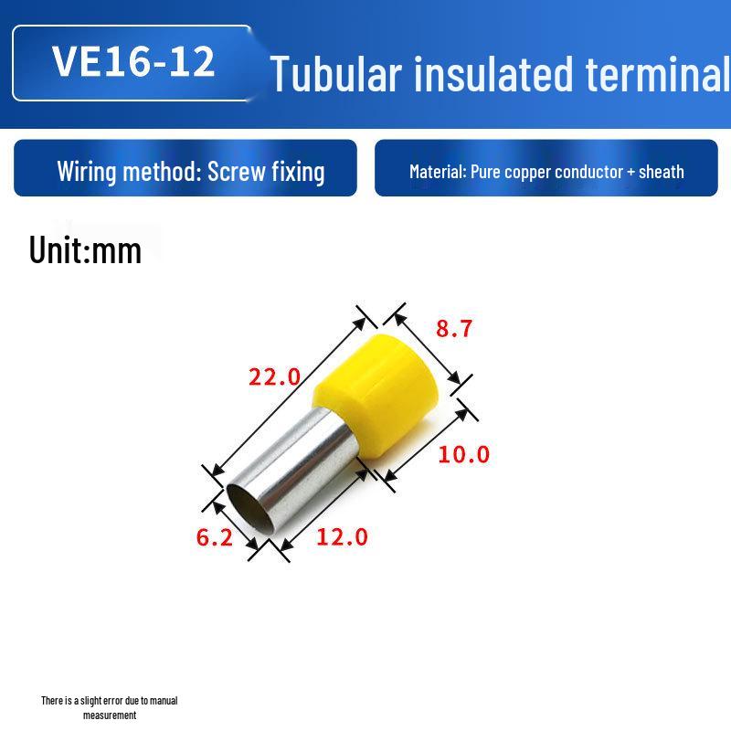 Brass VE Series Cold Crimp Pin Terminal