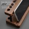 Stylish Hook Storage Wooden Crochet Holder 9 Holes Organizer for Tools Tabletop Needle Stand Knitting Crocheters Multi-functional Pen Home Office Tidy