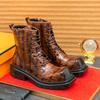 2024 Autumn New Men's Shoes High Top Casual Fashion Trend Brand Increase Big Head Leather Boots Large Size 38-45