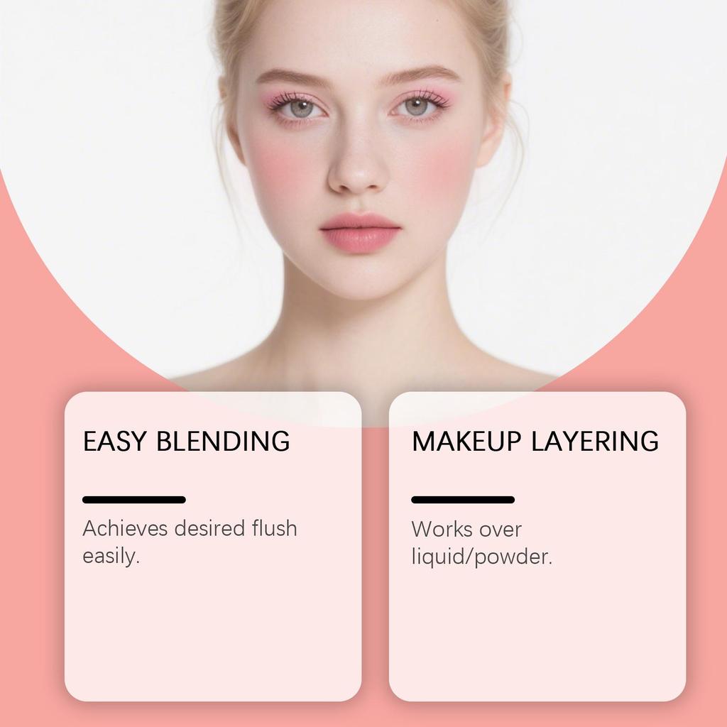 Zephoco Rosy Glow Matte Blush - Light, Soft & Pigmented for Natural Contouring.