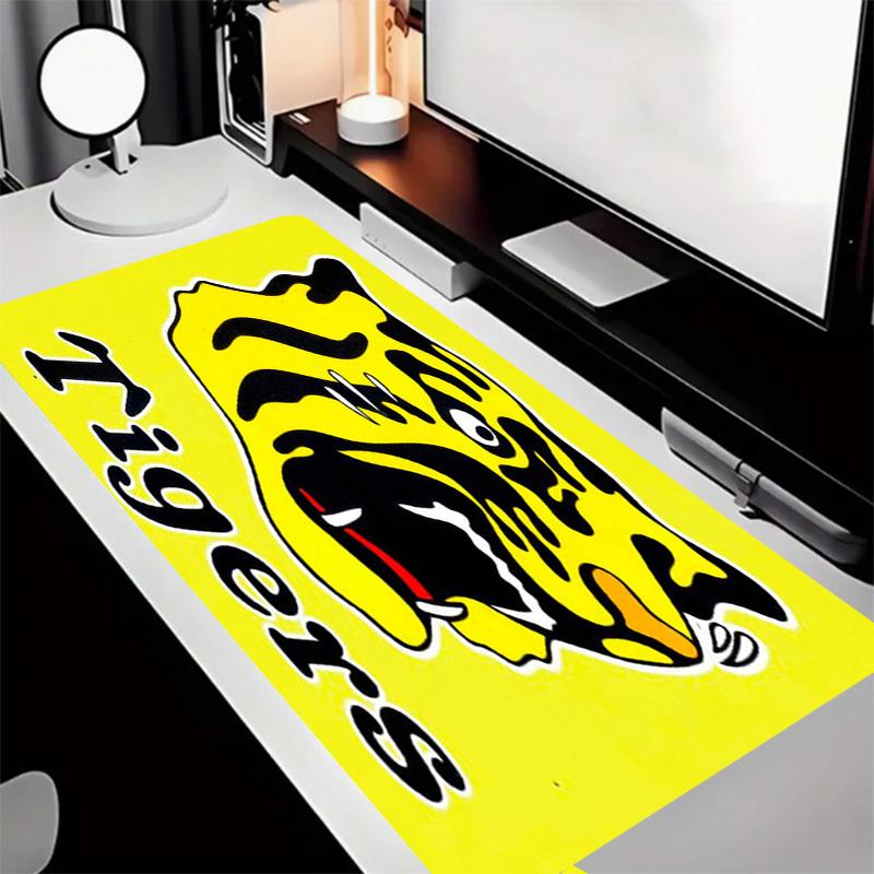 Hanshin Tigers logo Theme Premium Non-slip Mouse Pad with Stitched Edges,Durable Rubber Material,for Desktop & Gaming Great Gifts