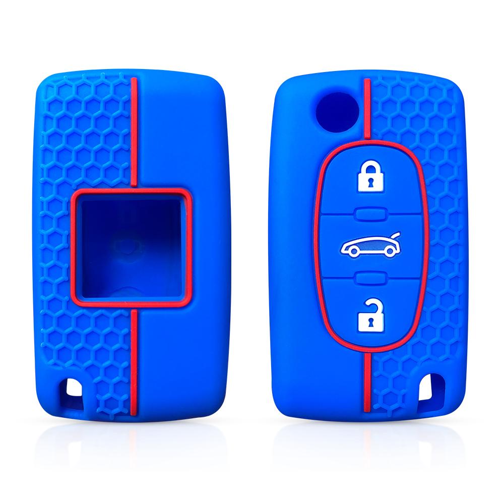 Silicone Car Key Case Remote Holder Key Cover Fob Shell For Peugeot 206 207 208 307 308 407 408 3008 Expert For Citroen C4 C5