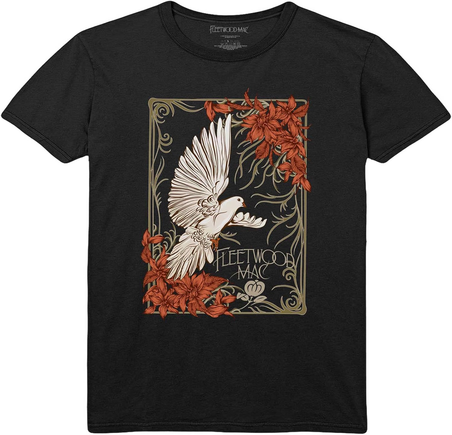Fleetwood Mac T Shirt Dove Band Logo Official Unisex S разноцветный