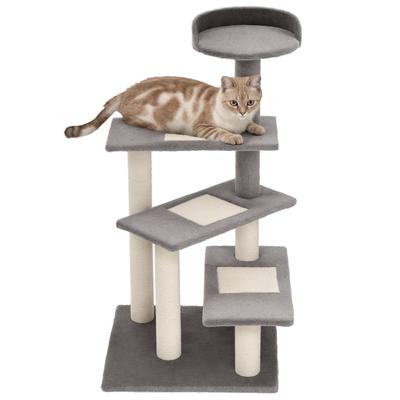 100 Cm Cat Tree for Indoor Cats Kitten Scratch Scratching Post Climbing Tower Activity Centre Grey