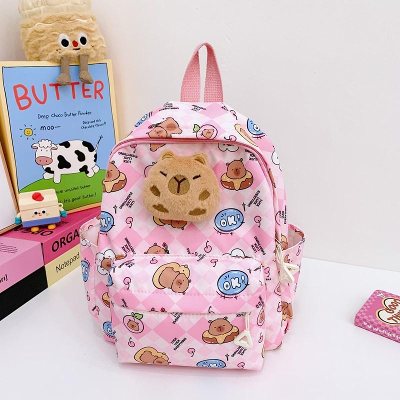 Children's Schoolbag New Cute Cartoon Kindergarten Backpack Boys and Girls Reduce the Burden High Value Backpack