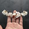 SLBRIDAL Handmade Ins Style Luxury Rhinestone Crystal Porcelain Flower Bridal Tiara Wedding Bridesmaids Crown Women Hair Jewelry