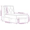 VidaXL Chaise longue gris foncé tissu 352857