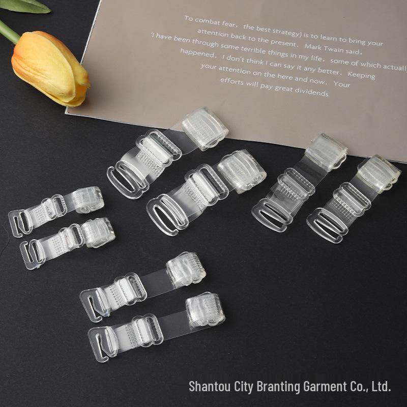 Adjustable Transparent Bra with Invisible Plastic Buckle and Frosted Finish